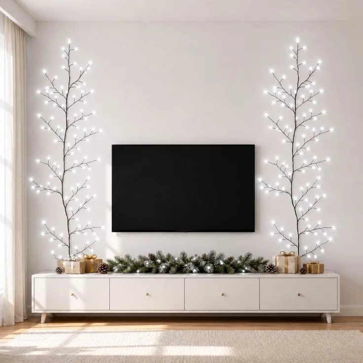 vidaXL LED-Weidenranke Weihnachtsdekoration 2 stk. Schwarz 180 cm 42055402