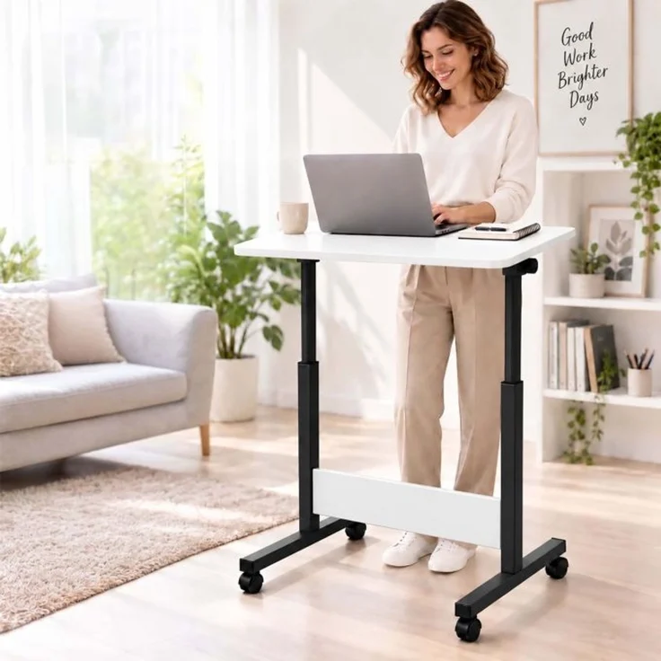 Relaxdays Laptoptisch höhenverstellbar mit Rollen – Bild 5