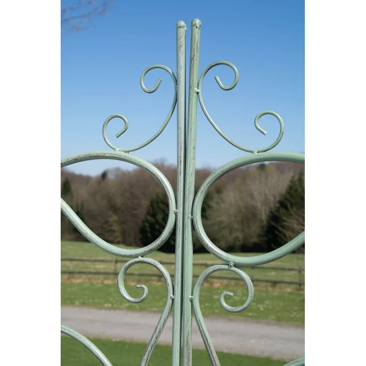 Rosenbogen MINDEN mit Tor - 120x40x220cm, Metall, Antik-Grün | Rankhilfe Rosen Rankgitter Gartendekoration – Bild 7