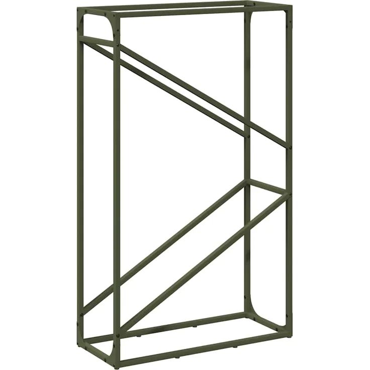 vidaXL Brennholzregal Olivgrün 60x25x100 cm Kaltgewalzter Stahl 864330