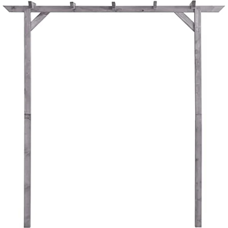 vidaXL Garten-Pergola Grau 200x40x205 cm Imprägniertes Kiefernholz 313567 – Bild 5