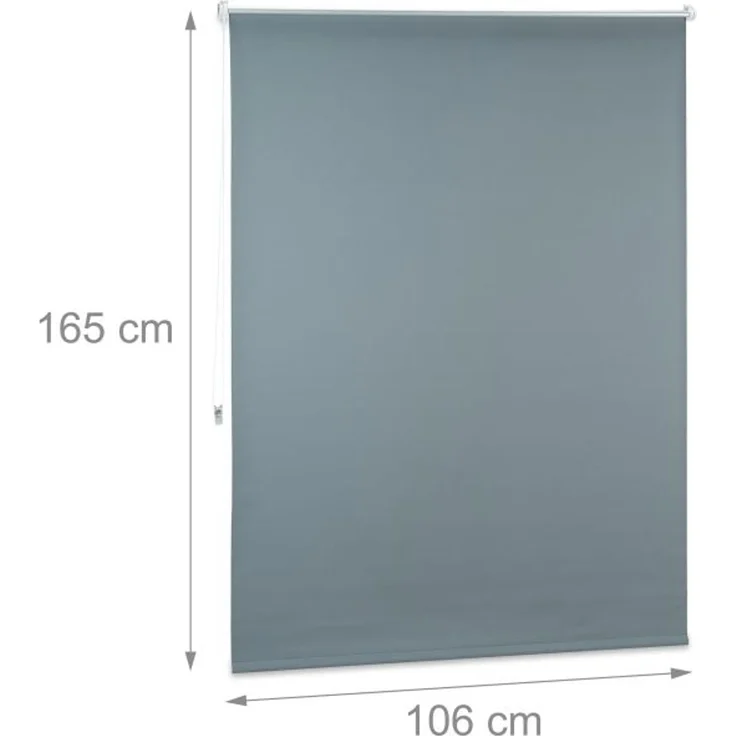 Relaxdays 2x Dunkelrollo grau 60-120cm 110x160cm – Bild 4