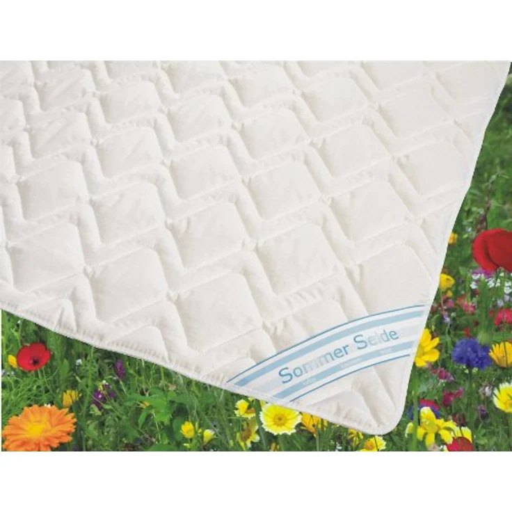 Garanta Naturfaserbettdecke Sommer Seide Micro Silk leichte Sommerdecke Wildseide Microfaserbezug, Füllung: 60% Seide/ 40% Baumwolle, hautsympathisch, luftig, leicht, kochfest – Bild 4