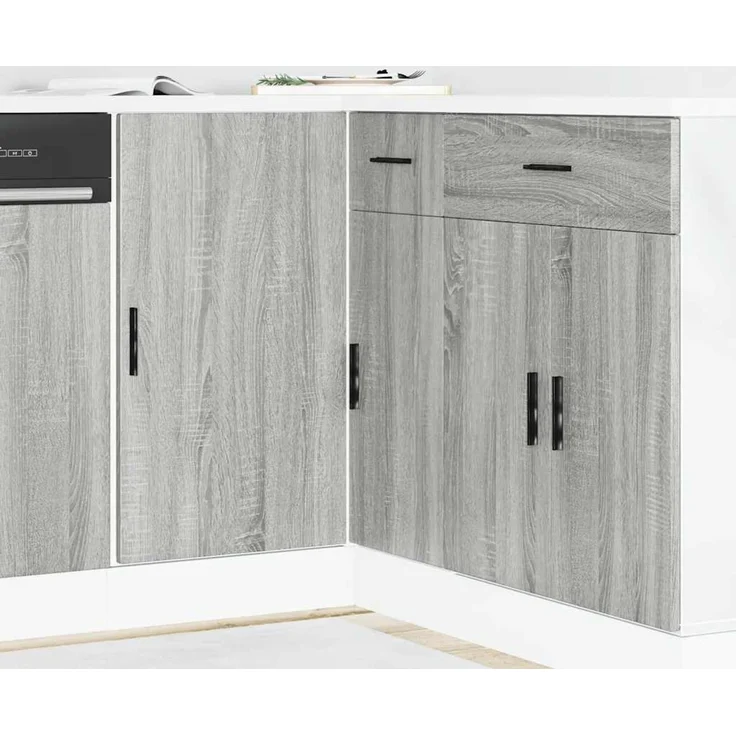 vidaXL Küchenunterschrank Lyon Grau Sonoma Holzwerkstoff 854294 – Bild 1