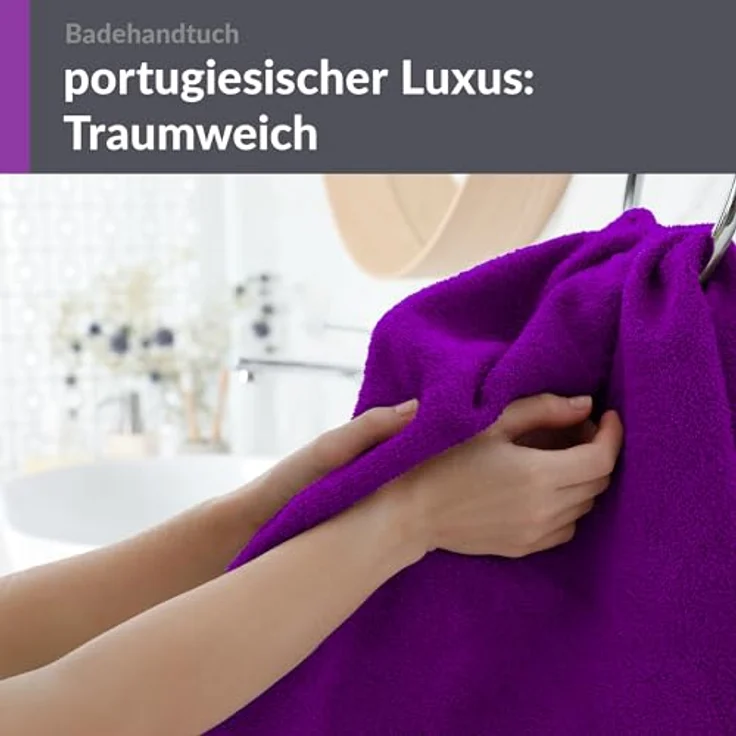 Lashuma Badetuch - XXL Handtuch London, Frottee (1-St), großes Badehandtuch - Duschtuch 100x150 cm für Damen & Herren – Bild 8