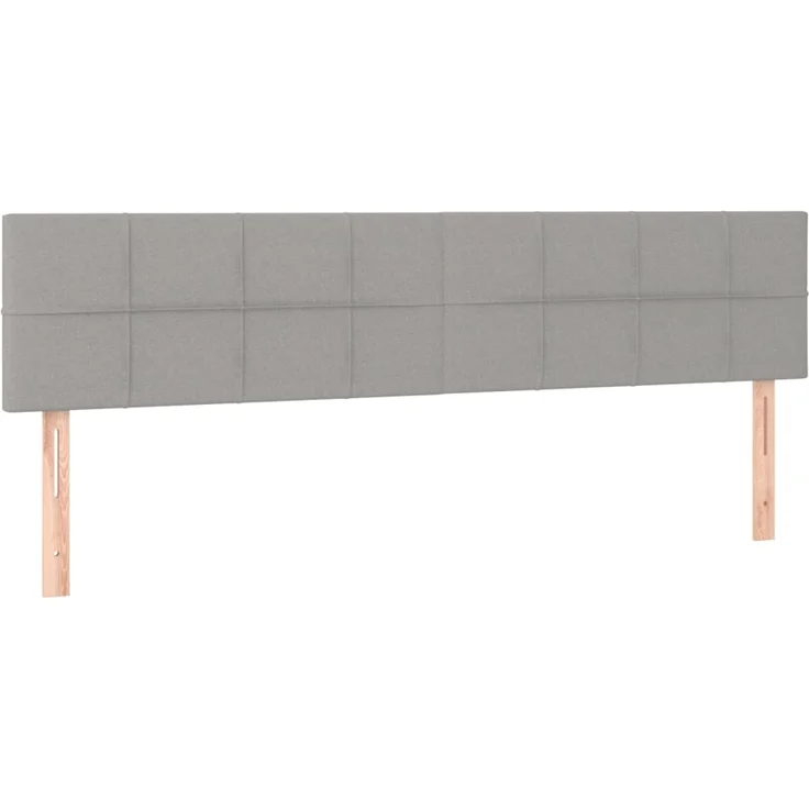 vidaXL Kopfteile 2 Stk. Hellgrau 90x5x78/88 cm Stoff 346074 – Bild 2