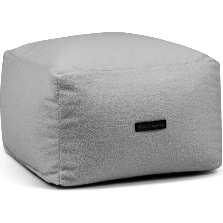 Sitzsack ‘Softbox‘, Bezugstoff - Teddy, 100% Polyester, White Grey, 40x70x70 cm.