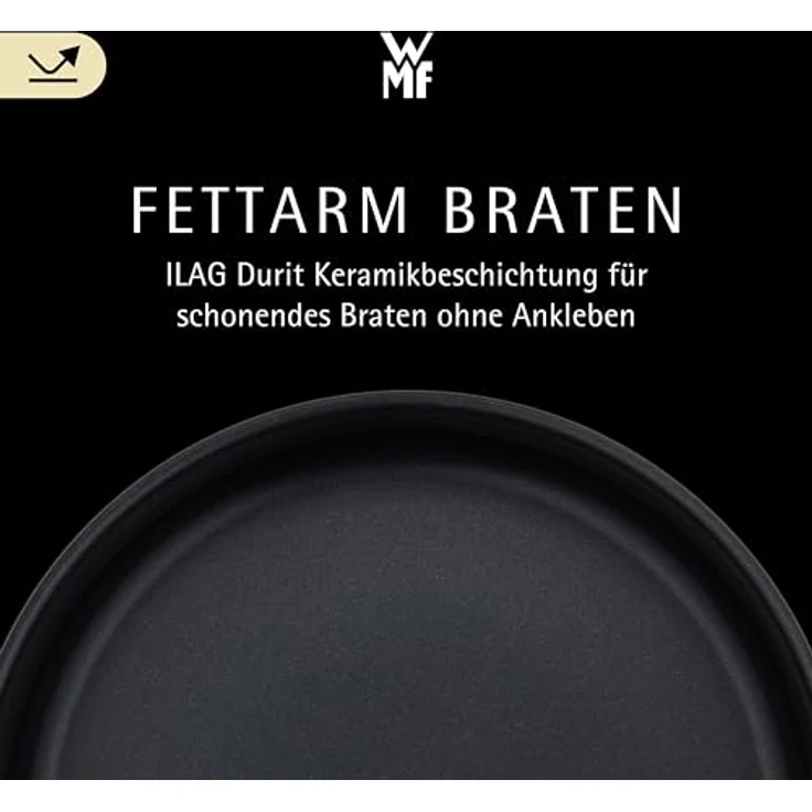 WMF Schmorpfanne 28cm Induktion, Bräter, Schmortopf mit Deckel 5,0l, Cromargan Edelstahl beschichtet, backofengeeignet, hoher Rand – Bild 5