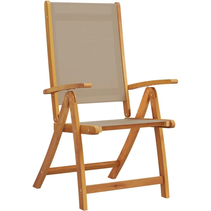 vidaXL Gartenstühle 2 Stk. Klappbar Massivholz Akazie und Textilene 4008423 – Bild 2