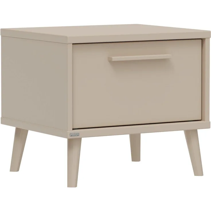 PAIDI Nachtkommode EEFJE in Beige, Schublade mit Soft-Close, verschiedene Ausführungen (B/H/T ca. 48/43/41cm), moderner und langlebiger Nachttisch aus Holz, geprüfte Qualität