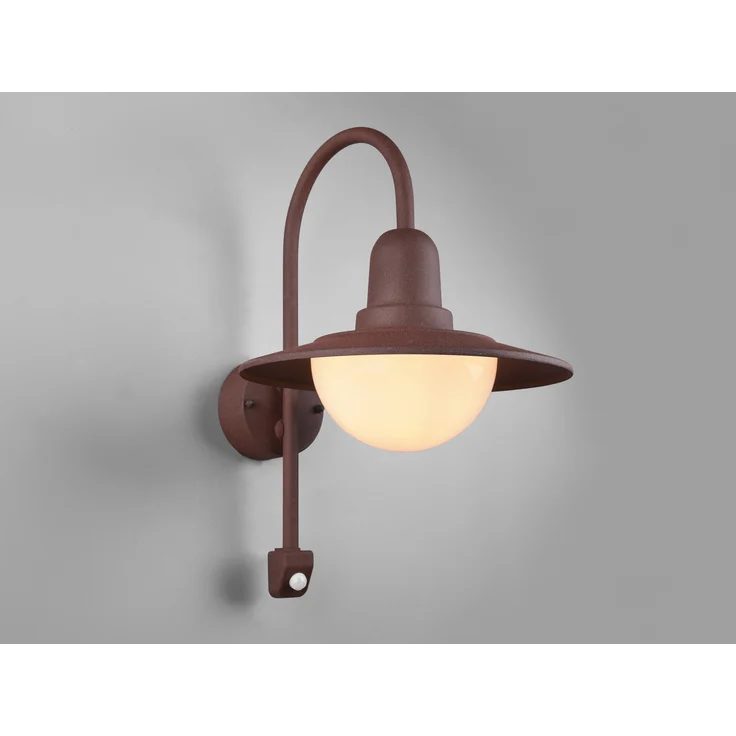 LED Außenwandleuchte mit Bewegungsmelder, Rostoptik, Höhe 45cm – Bild 3