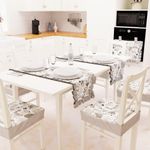 PETTI Artigiani Italiani Tisch, graue Herzen, 1pz Läufer Tavola 40x140 cm