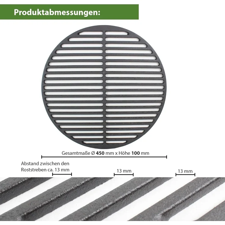 Trutzholm Grillrost rund emailliert, Gusseisen grau, Ø 34,3 cm – Bild 2