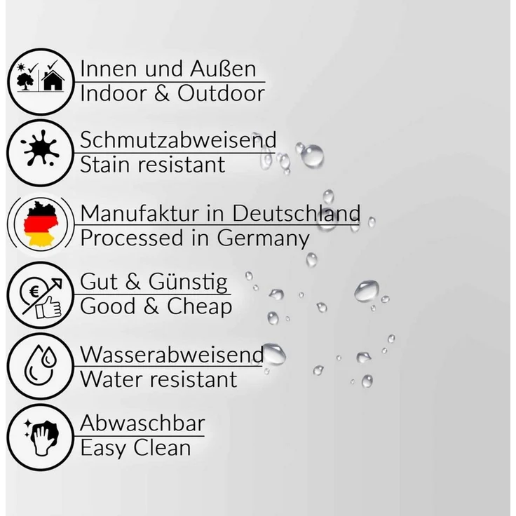ANRO Tischdecke abwaschbar Wachstuch-Tischdecke Gartentischdecke (Einzelstück 1-tlg), wasserabweisend Einfarbig Hellgrau Breite 140cm – Bild 4