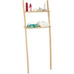 Relaxdays Waschmaschinenregal, Bambus natur, 66 x 30 x 175 cm