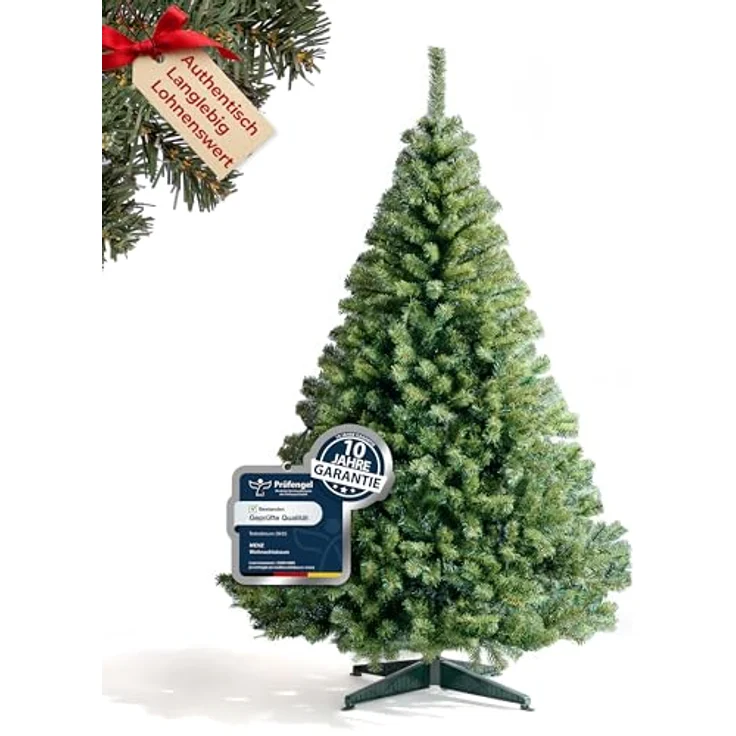 150 cm Künstlicher Weihnachtsbaum aus 100% PVC – Dicht & Formstabil mit 600 Zweigen (Ø 90 cm), Schnellaufbau-System, Schwer Entflammbar – Bild 2