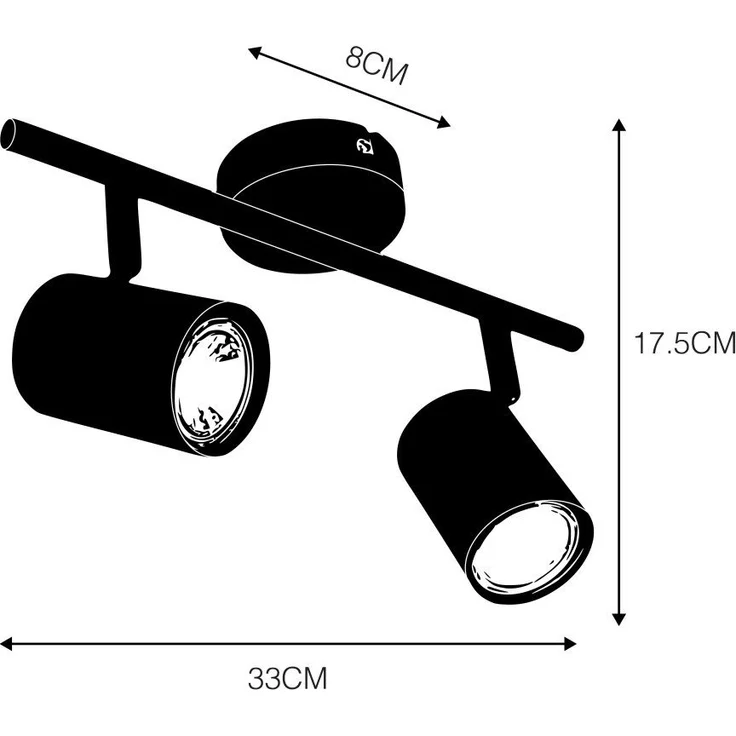 Qazqa LED Aufbaustrahler Jeana, ohne Leuchtmittel, GU10, Weiß, Modern, Stahl, 2-flammig – Bild 2