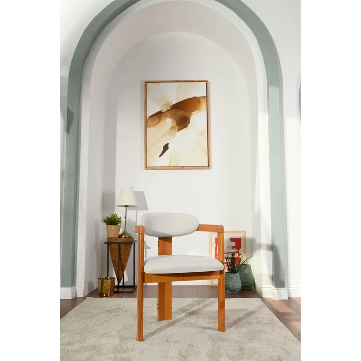 Skye Decor 'Cheri - Cream, Oak' Stuhlset (2-teilig), Creme / Eiche, 58 x 78 x 44 cm