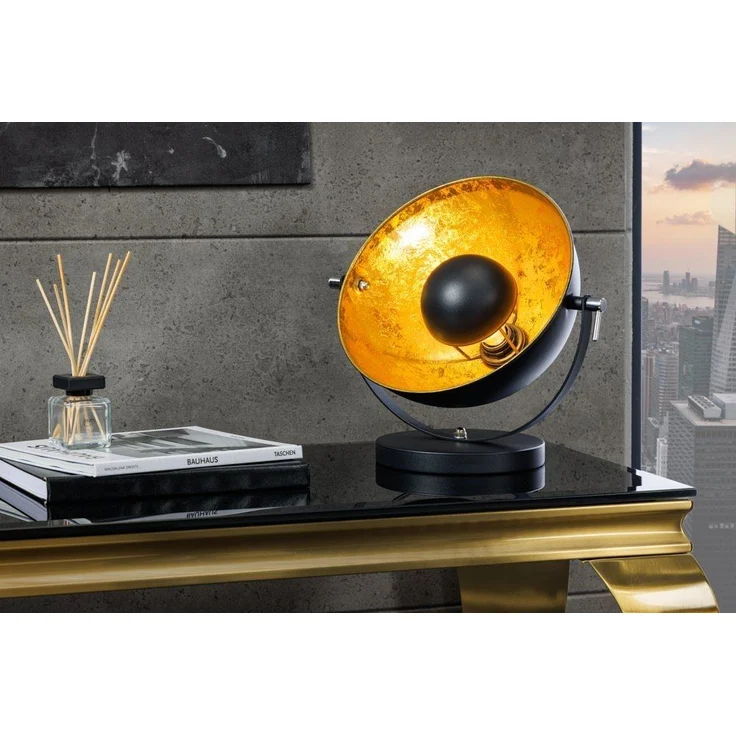 riess-ambiente Tischleuchte STUDIO 40cm schwarz / gold, ohne Leuchtmittel, flexibel verstellbar,Industrial – Bild 2