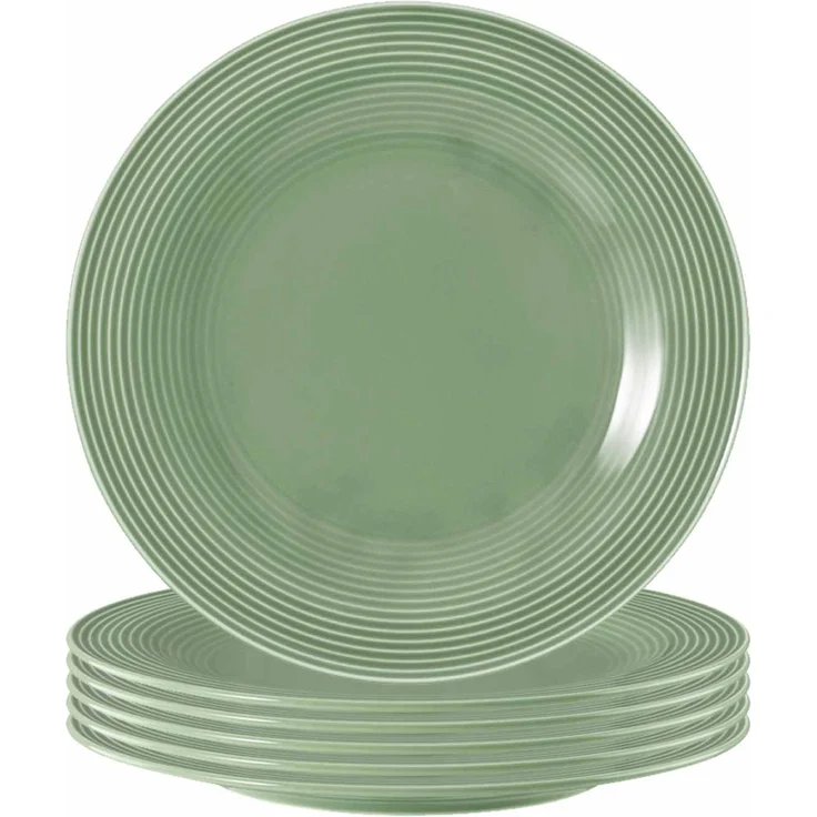 Seltmann Weiden Beat Color Glaze Frühstücksteller ø 23,3 cm 6er Set Salbeigrün – Bild 1