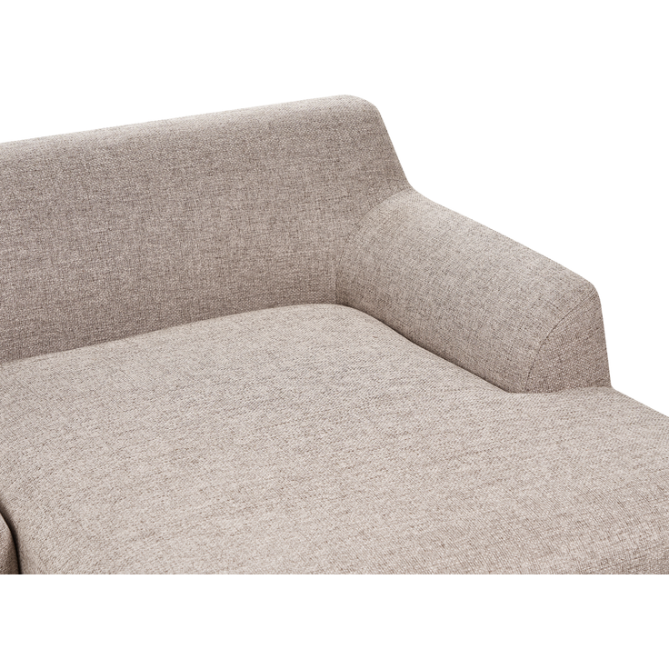 beliani 'SOSJO' Ecksofa, Stoff taupe, Rechtsseitig, 251 x 132 x 74 cm – Bild 6