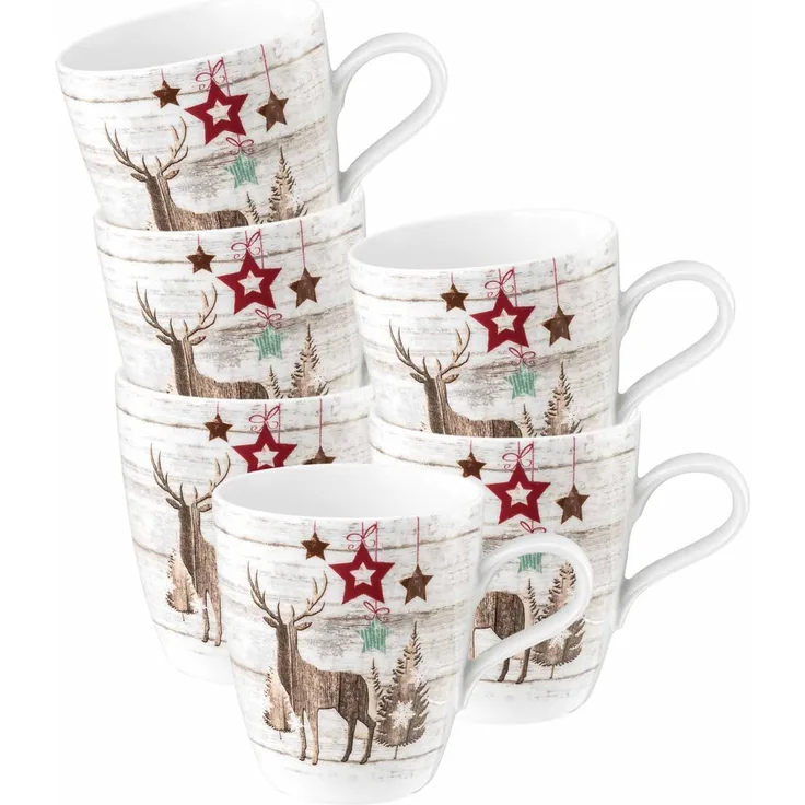 Seltmann Weiden Life Christmas Henkelbecher 400 ml 6er Set