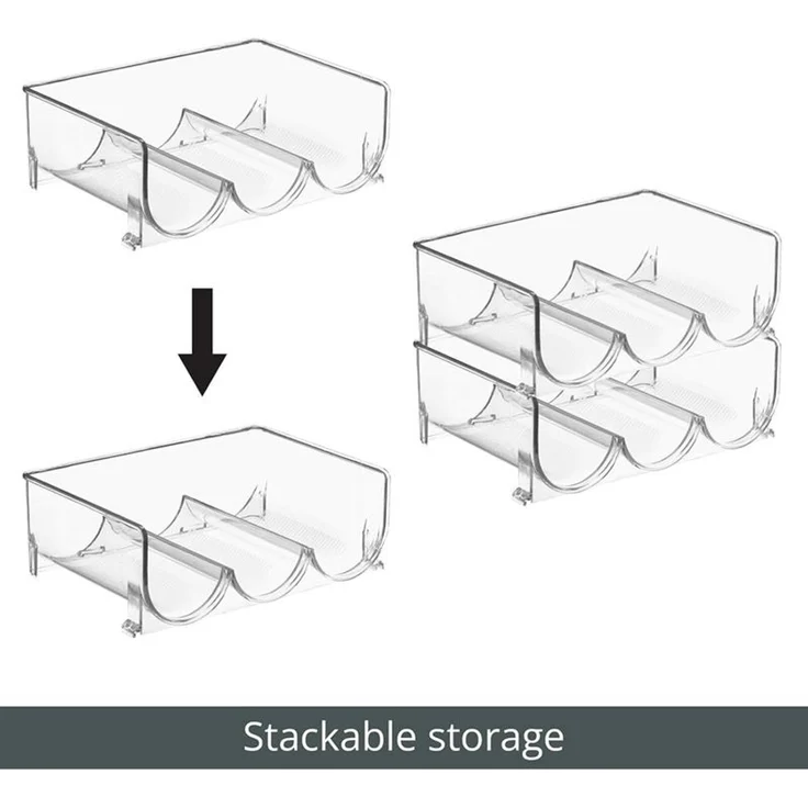 Flaschenständer Flaschenhalter Organizer Küche stapelbar mDesign transparant – Bild 5
