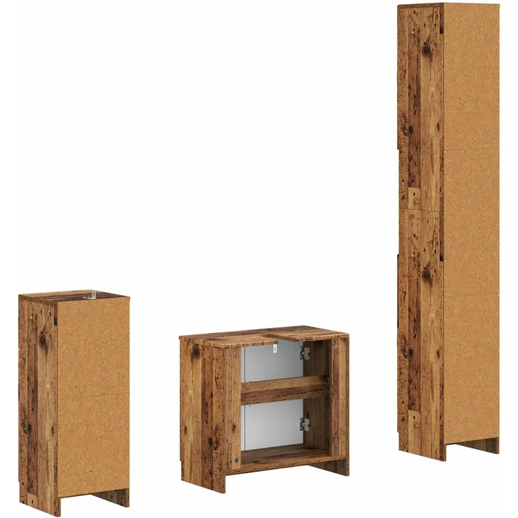 vidaXL 3-teiliges Badezimmer-Schranksystem UTRECHT Holzwerkstoff 3417898 – Bild 5