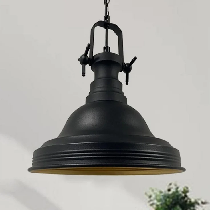 Bamyum Pendelleuchte Bamyum Pendelleuchte Ulmete Handgemalte Deckenlampe Ø30 cm Metall Lamp, ohne Leuchtmittel – Bild 1