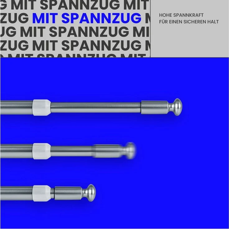 Bestlivings Klemmstange "EASY", Ø 10 mm, 1-läufig, ausdrehbar, ohne Bohren, geklemmt, Metall, für Bistrogardinen, Scheibengardinen, Dekoschals oder saisonale Deko – Bild 3
