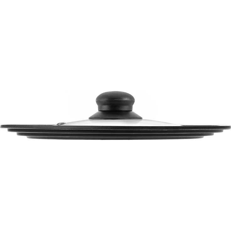 KADAX Universaldeckel 24/26/28 cm, Universal Deckel für Töpfe & Pfannen, Pfannendeckel, Glasdeckel mit Silikonrand und Dampfloch, Topfdeckel (Schwarz) – Bild 7