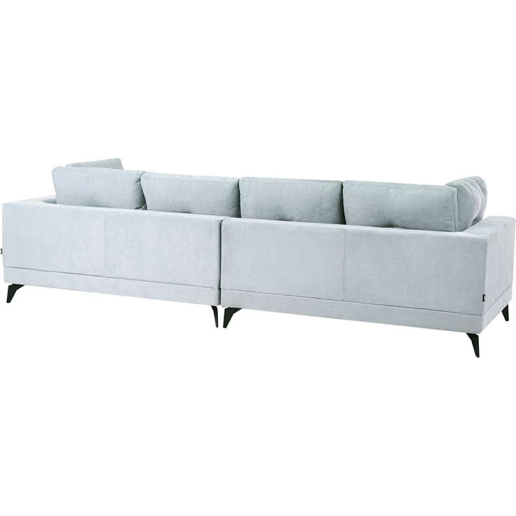 Sofa 4-Sitzer YURI Kunstleinen Hellblau – Bild 5