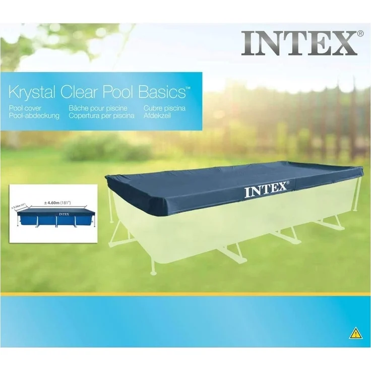 Intex Rectangular Pool Cover - Poolabdeckplane - 450 x 220 cm - Für Rectangular Frame Pool – Bild 2