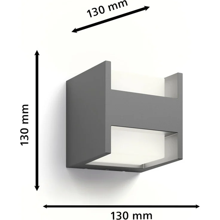Philips LED Außenwandleuchte Arbour up/down anthrazit warmweiß – Bild 3