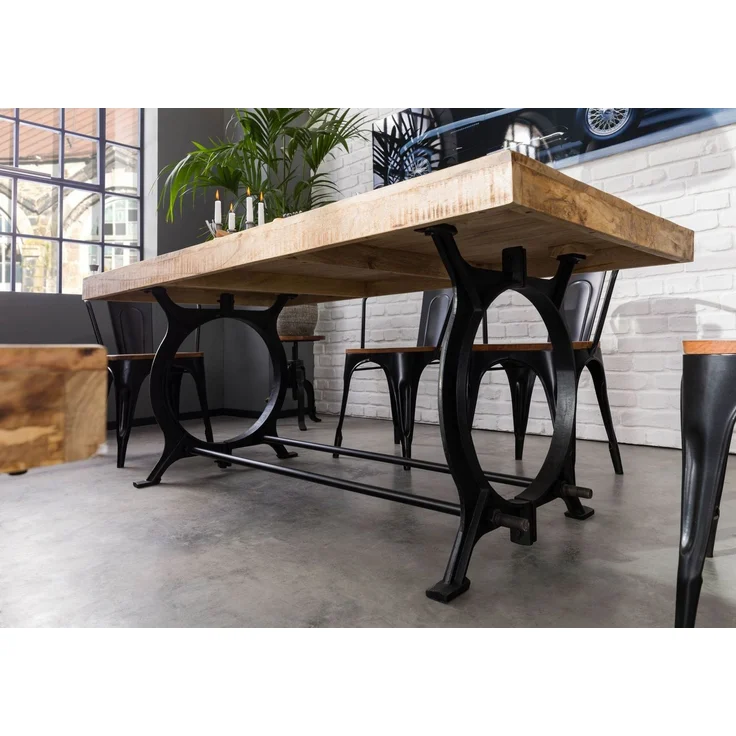 Esstisch Altholz 240x100x80 lackiert INDUSTRIAL #30 – Bild 4