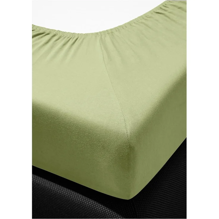 Irisette Mako-Jersey Betttuch Jupiter 0008 lind 190x200 cm 8-34 lind – Bild 4