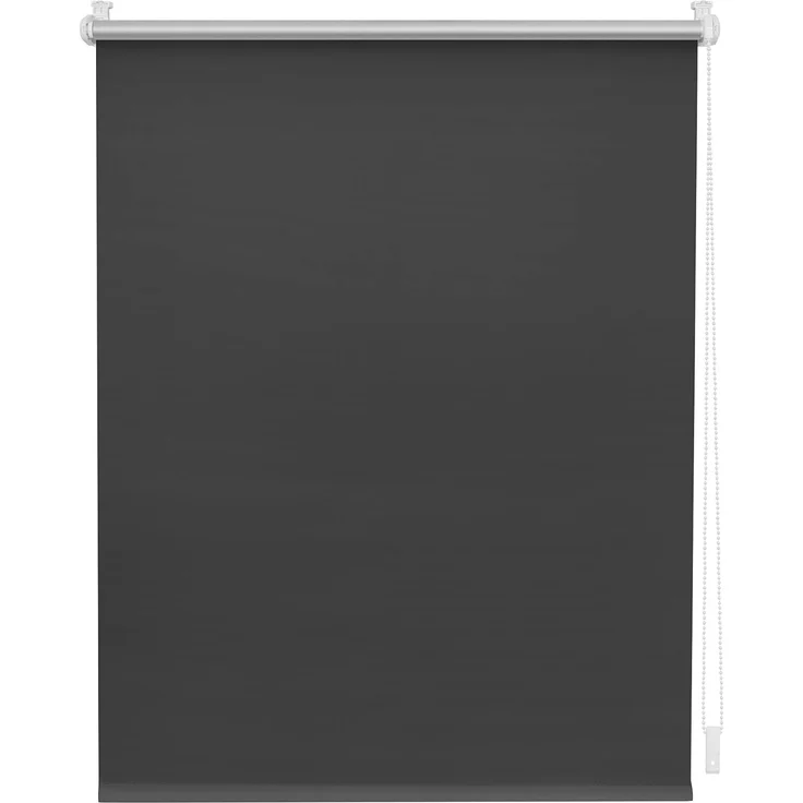 Lichtblick Thermorollo ohne Bohren, Klemmfix, Verdunklungsrollo, Hitzeschutz, Sichtschutz, Wandmontage, Deckenmontage, Rollo für Fenster und Türen Anthrazit,90x150 cm (B x L) – Bild 1