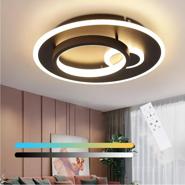 Nettlife LED Deckenleuchte 33W Dimmbar mit Fernbedienung Flurlampe, Augenschutz