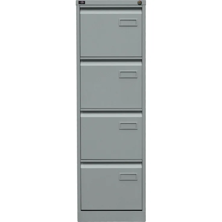 Bisley LIGHT Hängeregistraturschrank, einbahnig, DIN A4, 4 HR-Schubladen, Farbe silber
