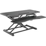 HALTERUNGSPROFI Steh-Sitz Schreibtisch Sit-Stand Workstation Höhenverstellbarer Aufsatz für den Schreibtisch, zum Arbeiten im Sitzen oder Stehen mit Gasdruckfeder GTS-012 (95cm)