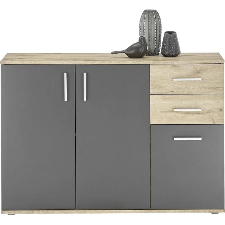Kommode >BC 1040< in Grau matt - 120x84x35 (BxHxT) – Bild 2