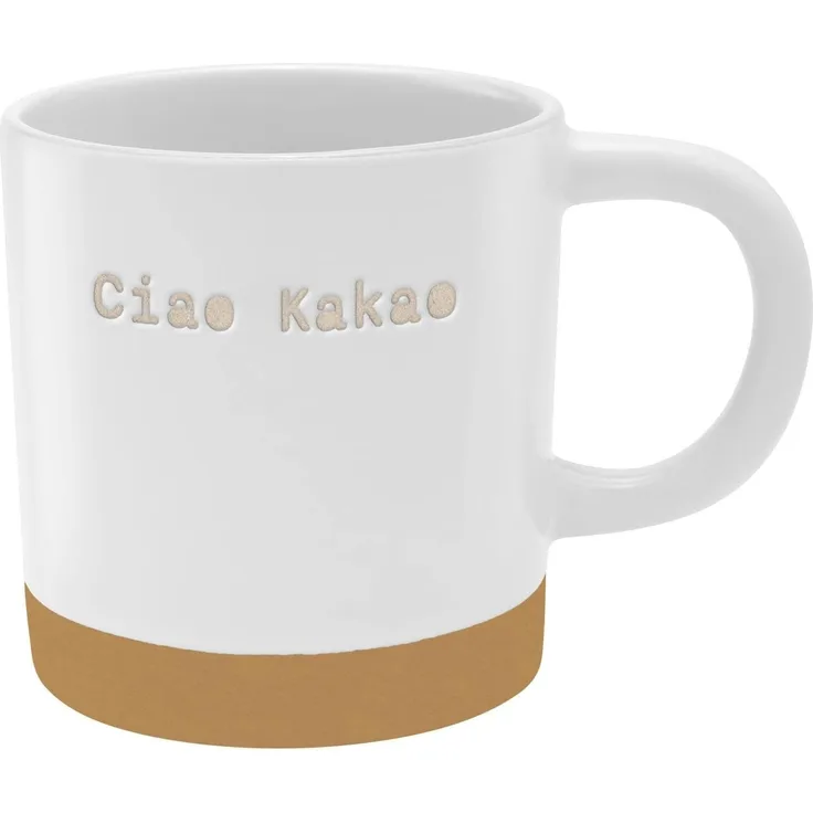 GRUSS & CO Tasse mit Gravur "Ciao Kakao" | Steinzeug, 40 cl, mehrfarbig | Geschenk Freunde | 48431