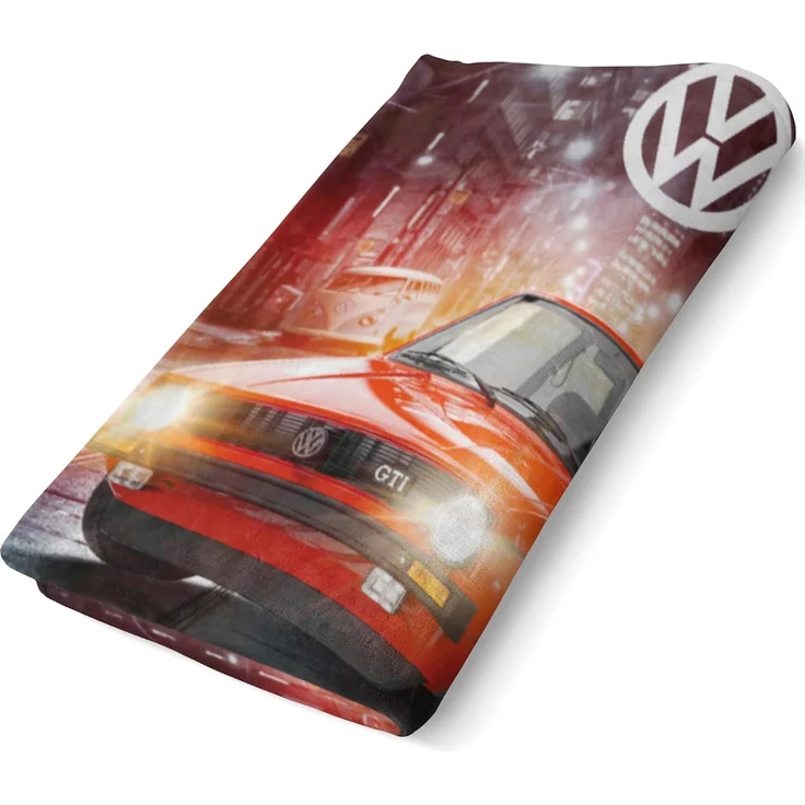Wohndecke VW Volkswagen Golf GTI 088 130x170 cm Kusecheldecke Fleecedecke, BERONAGE, passend zur Bettwäsche, ideal für Sofa, Couch, Bett, Auto, Camping – Bild 6