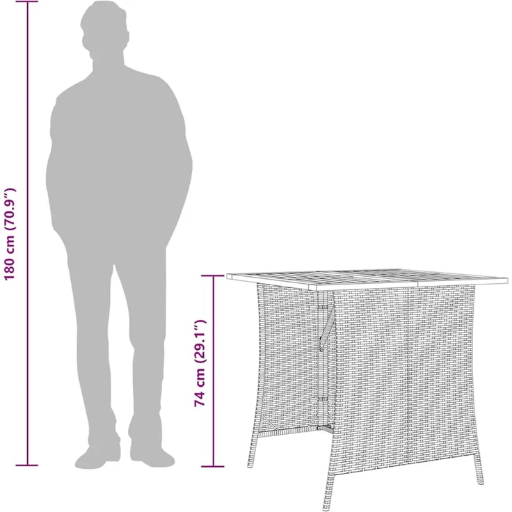 vidaXL 6-tlg. Garten-Sofagarnitur mit Kissen L-Form Grau Poly Rattan 3213541 – Bild 11
