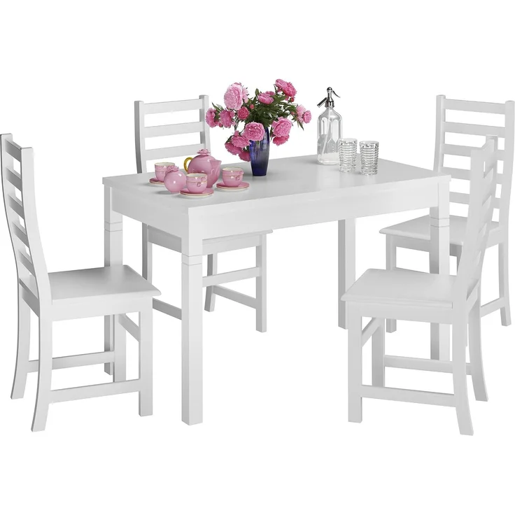 Tisch 75 x 120 Esstisch Massivholz Küchentisch weiß 90.70-51BW – Bild 5