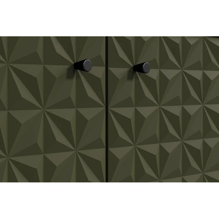 trendteam smart living - Sentra - TV-Schrank Türen - Dunkelgrün - aufwändig gefräste grüne Türen - (BxHxT) 60 x 36 x 2 cm - TV-Lowboard Fronten – Bild 2