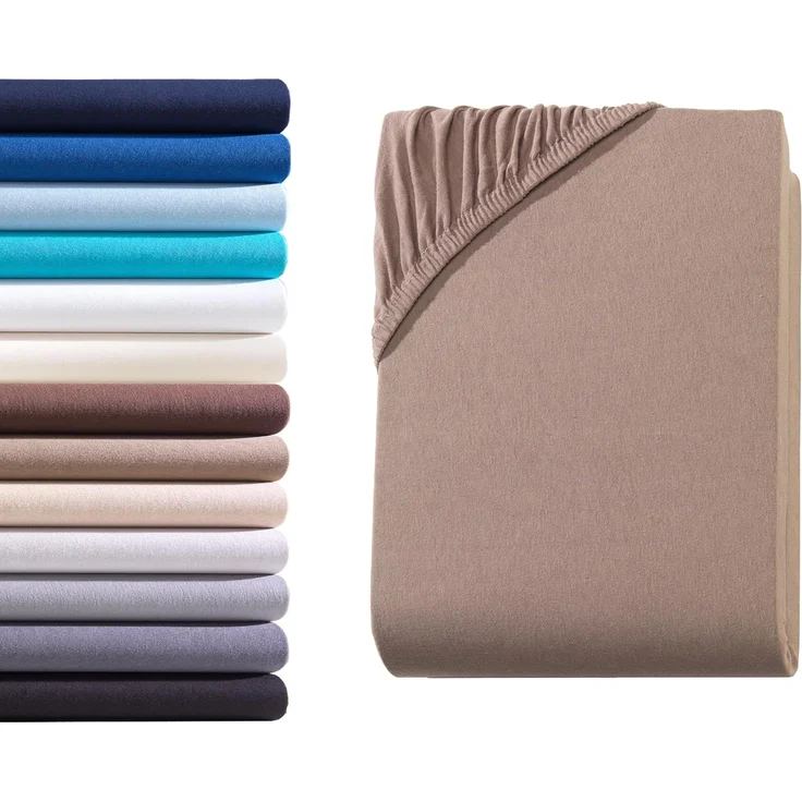 Hometex Premium Textiles Spannbettlaken Exclusive bis 25 cm Steghöhe, Jersey, Gummizug: rundum, 100% Baumwolle, Premium Qualität 160 g/m²