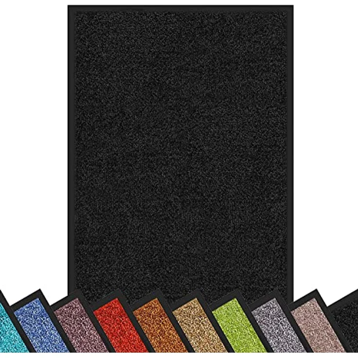 etm Hochwertige Fußmatte | schadstoffgeprüft | bewährte Eingangsmatte in Gewerbe & Haushalt | Schmutzfangmatte mit Top-Reinigungswirkung | Sauberlaufmatte waschbar & rutschfest (120x600 cm, Schwarz) – Bild 7