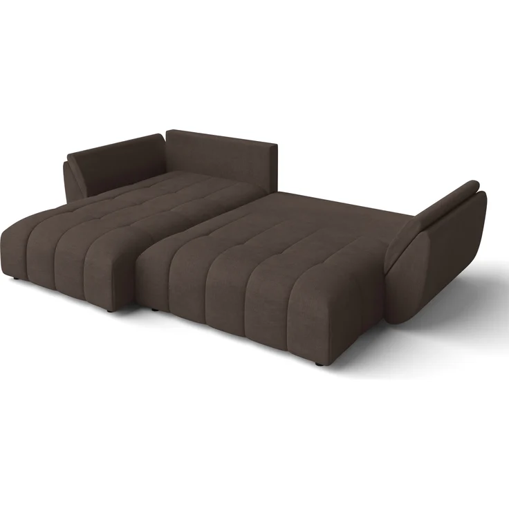 AX LIVING L Form braune Ecksofa Verciani Schlaffunktion Bettkasten 280 – Bild 7