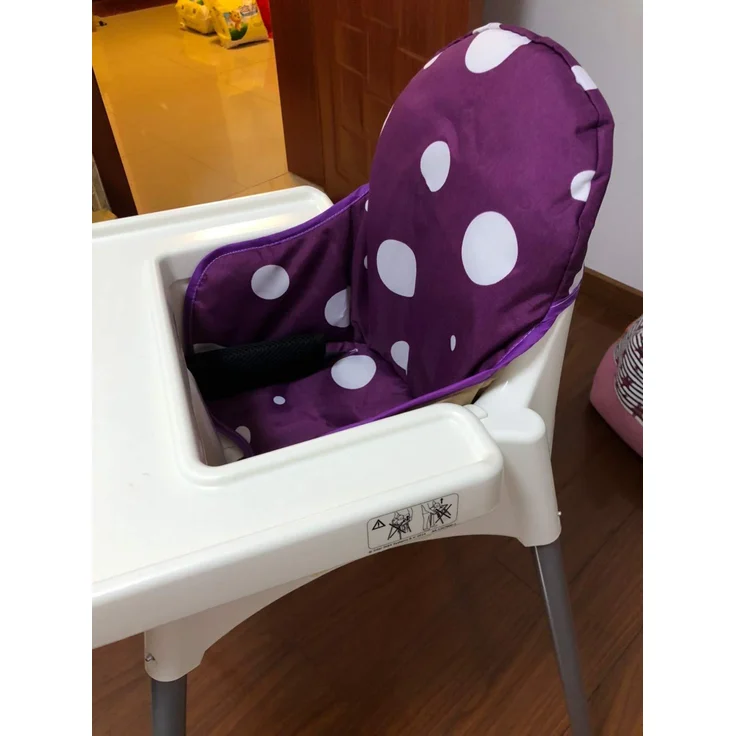 ZARPMA Sitzbezüge Kissen Kompatibel für Ikea Antilop Hochstuhl , Waschbar Faltbarer Baby Hochstuhl Bezug Kinder Sitz Covers Stuhlkissen(Lila) – Bild 7